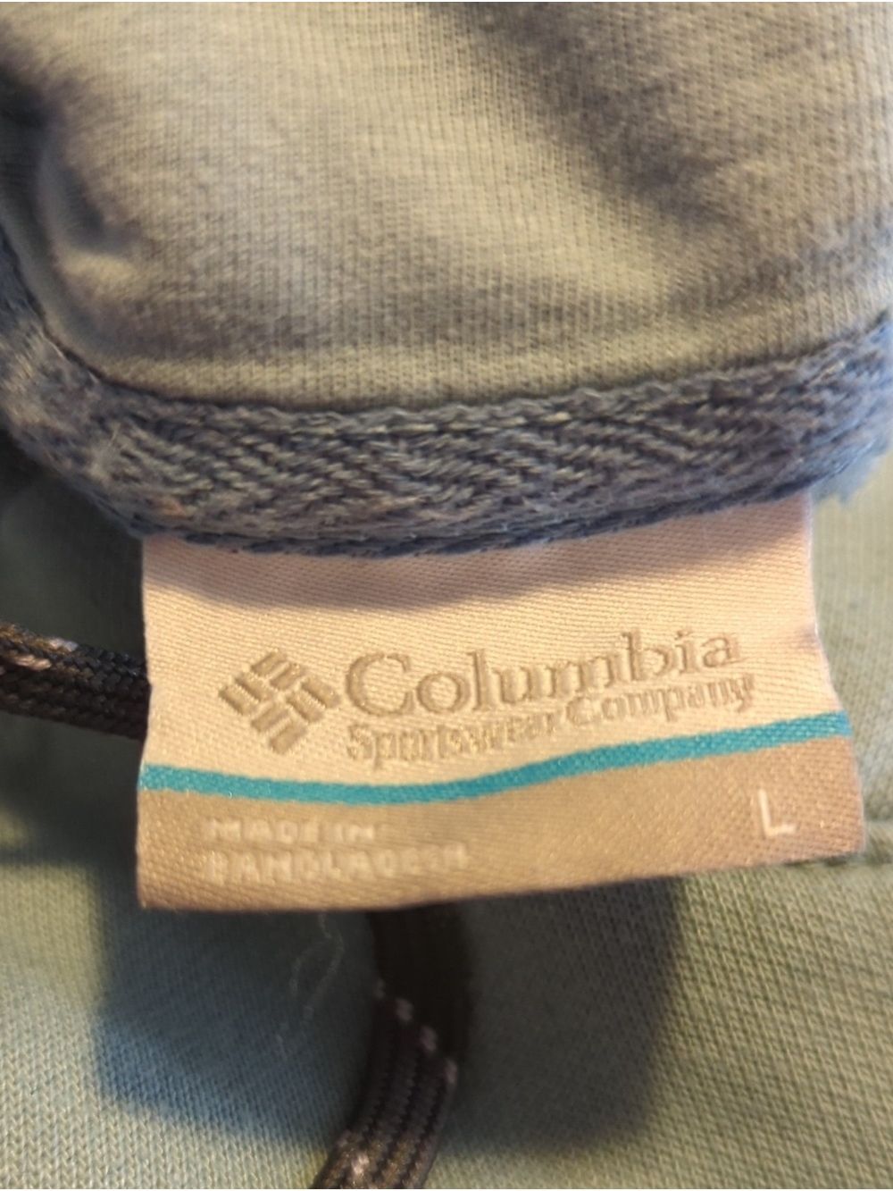 Columbia Men's Light Blue Fleece Hoodie Pullover Mountain Ski Snowboard Large - Picture 11 of 14